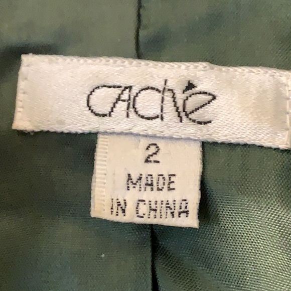 Cache size 2 wool blend blazer with beaded trim! - Picture 2 of 9